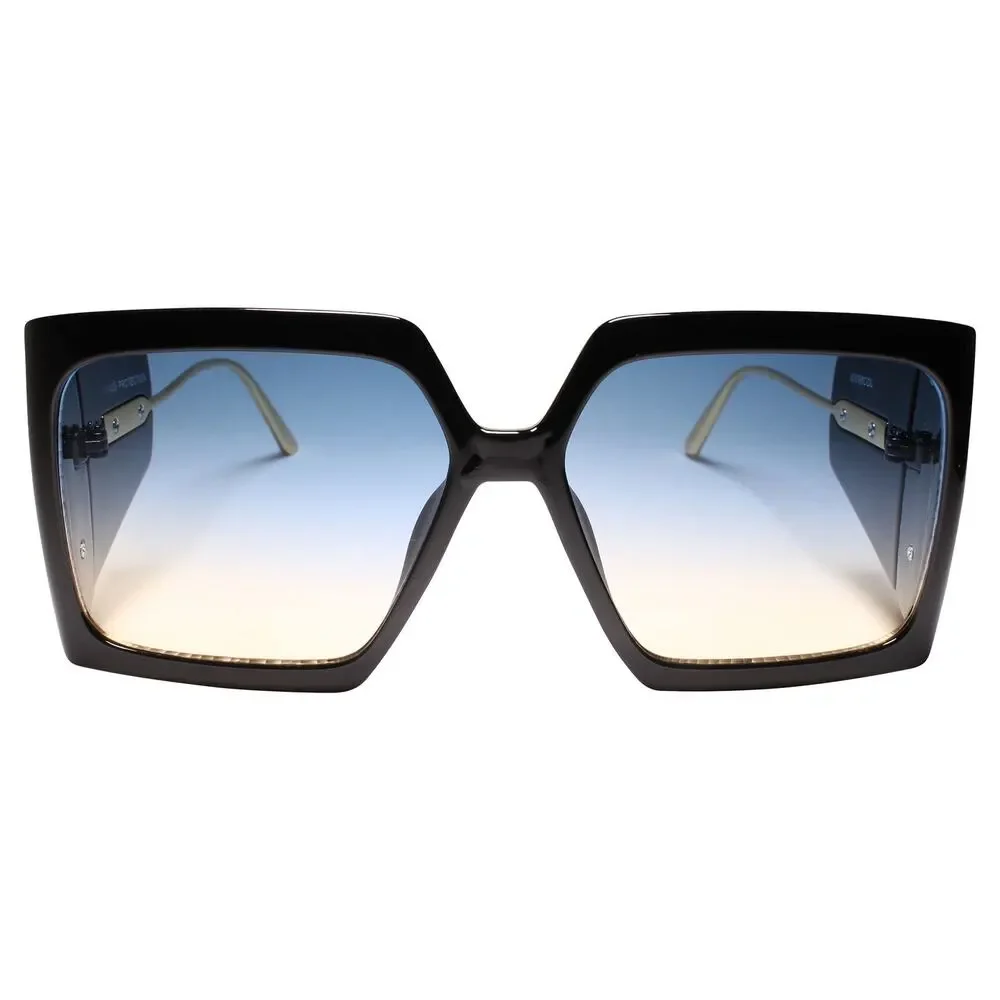 Classy Upscale Fashionable Womens Sunglasses Blue and Yellow Lens
